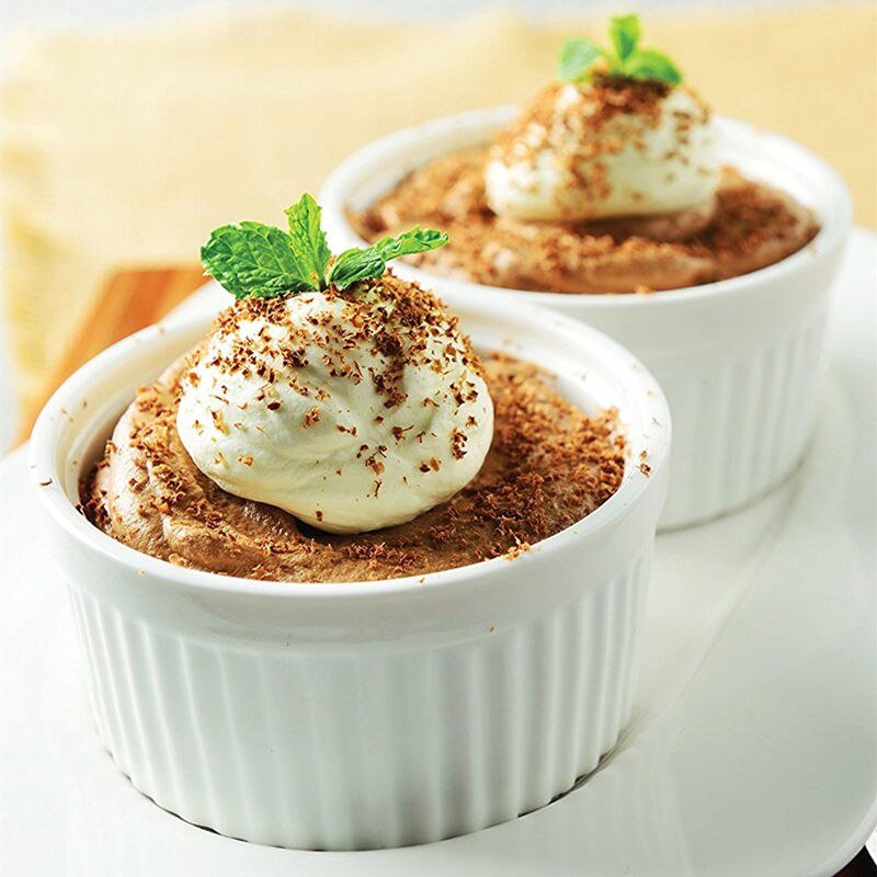 Ramekin de Porcelana Canelado 90ml Ramequim Pote Bowl Finger Food