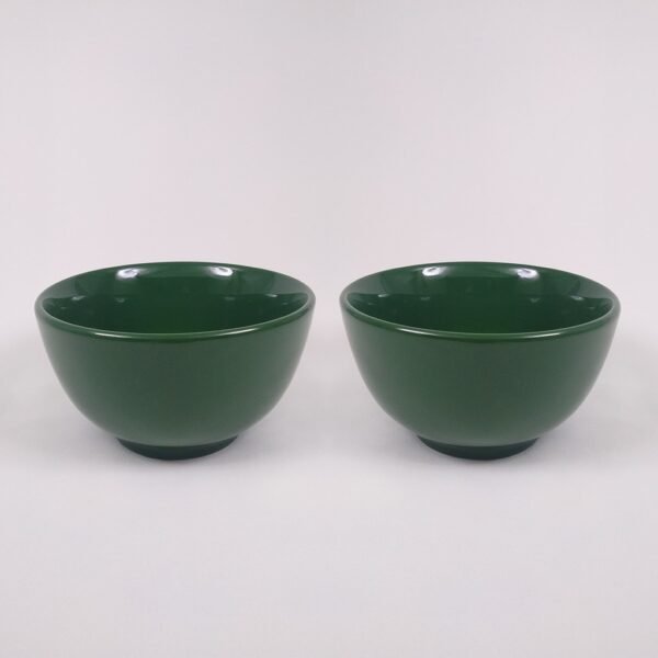 2 Tigela de Porcelana Premium 500ml Verde Japonesa Pote Bowl Cumbuca